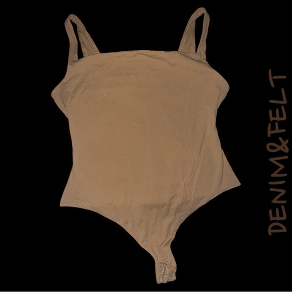 SKIMS FITS EVERYBODY SQUARE NECK BODYSUIT | Color: OCHRE | NEW/NWT!!🤎🤎 - Picture 6 of 9